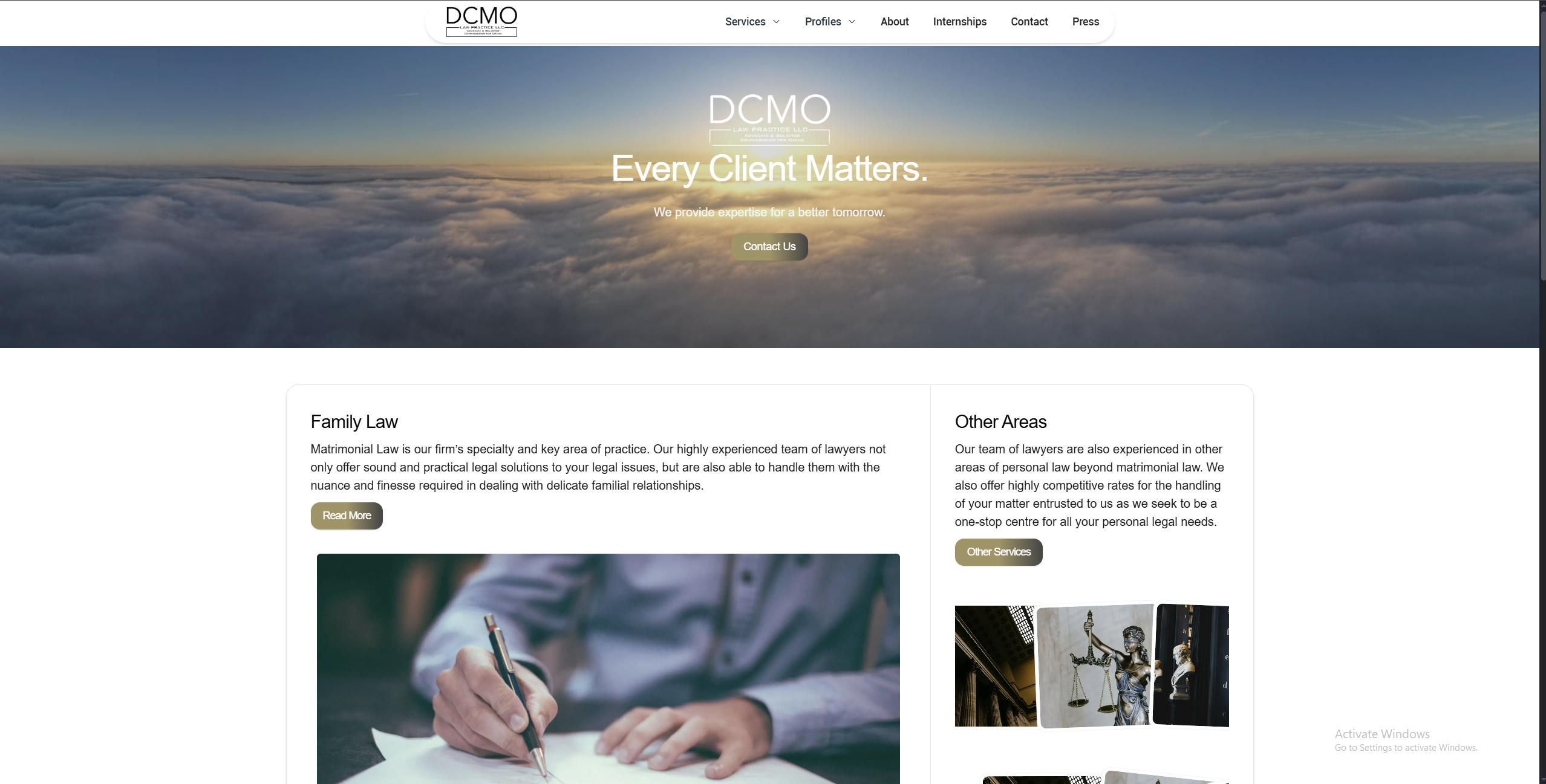 DCMO Law Firm Website