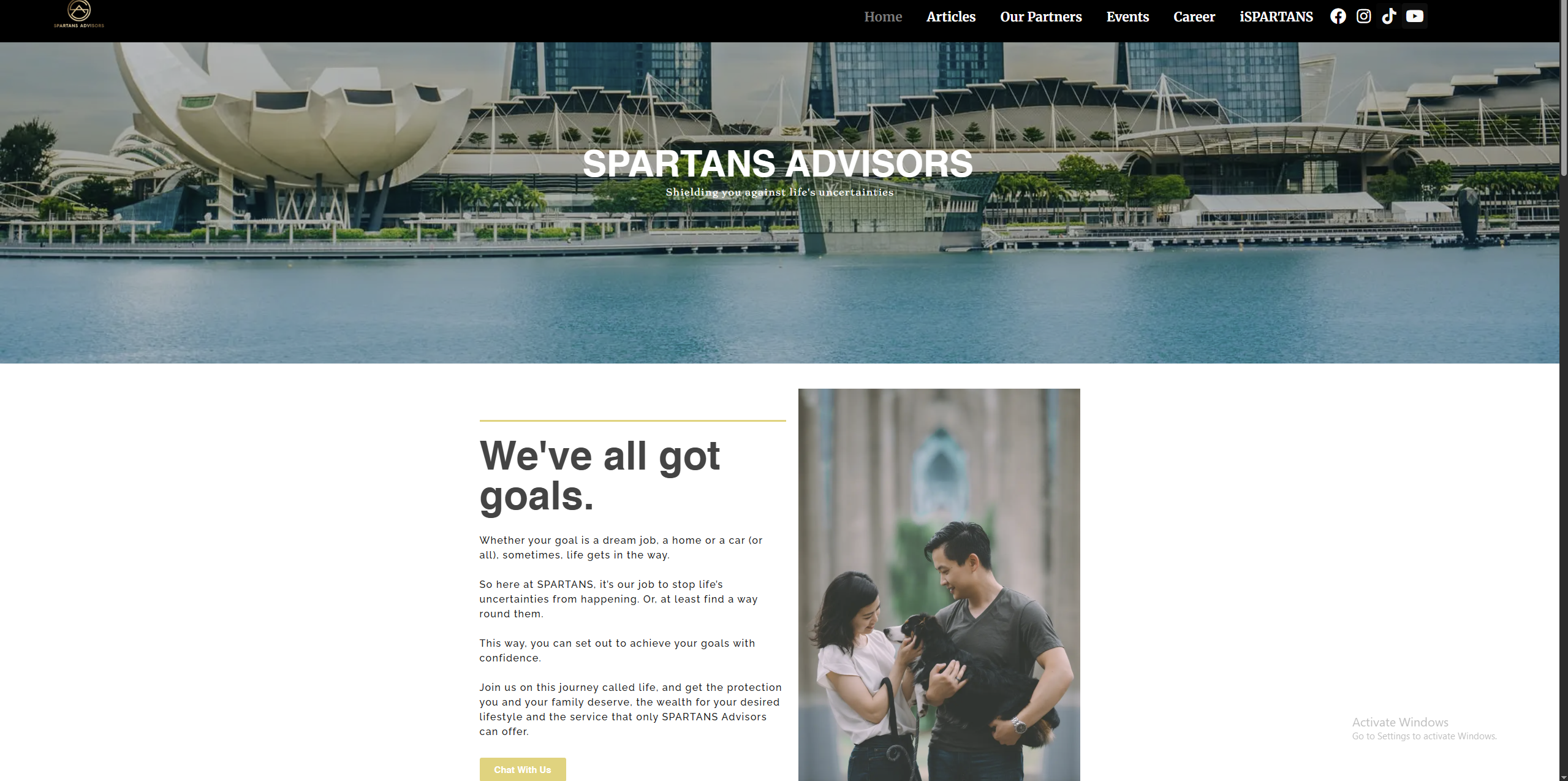 Spartans Advisors Website